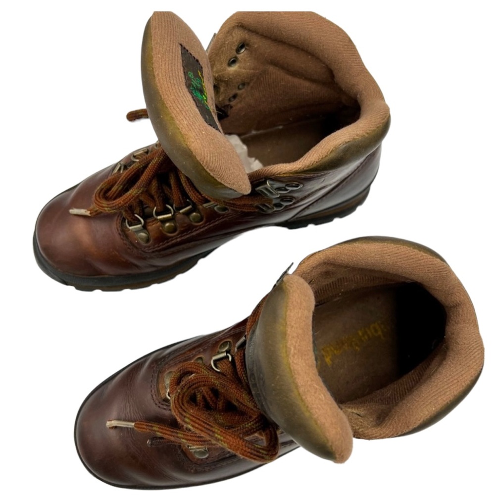 TIMBERLAND Brown Leather Waterproof Hiking Boots